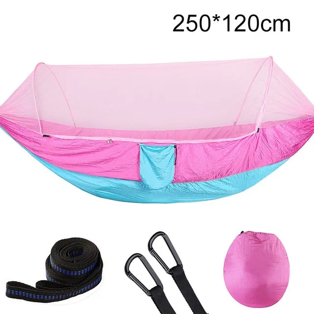 1-2 Person Portable Outdoor Camping Hammock with Mosquito Net