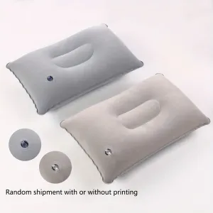 1pc/2pcs Comfortable Inflatable Pillow for Office, Car, Camping, Hiking, and Napping - Supports Neck and Lumbar