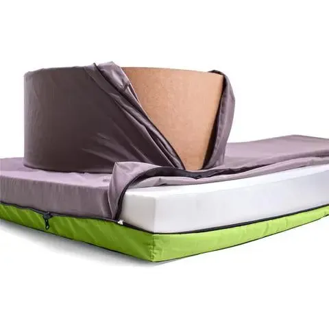 2-Color Paq Bed Bean Bag (Green) - Convertible to Camping Mattress