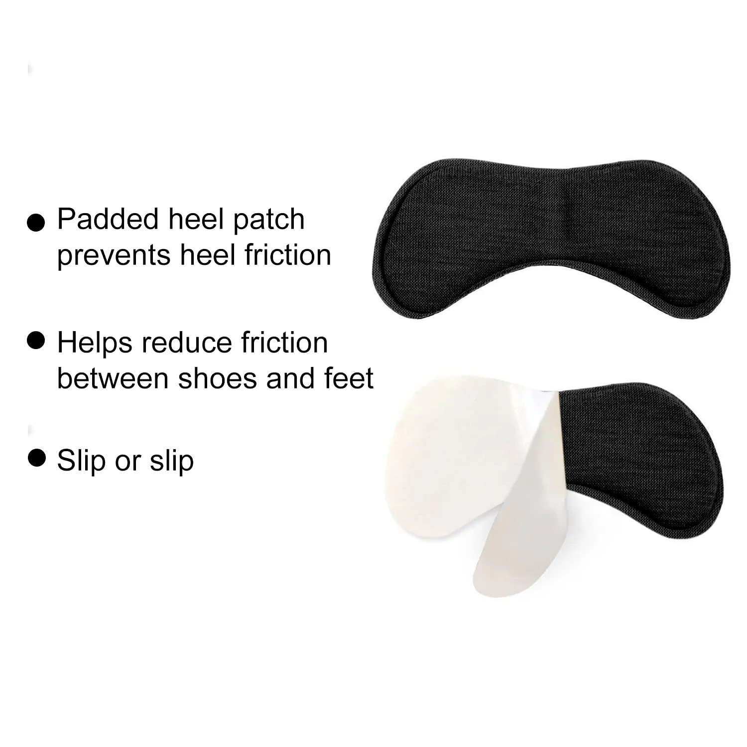 6 Pairs Heel Grip Liner Self Adhesive Shoe Insoles Cushion Pads Stickers Foot Care Protector（Black ）