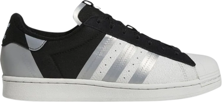 Adidas Superstar 'Black Silver Metallic' sneakers, black