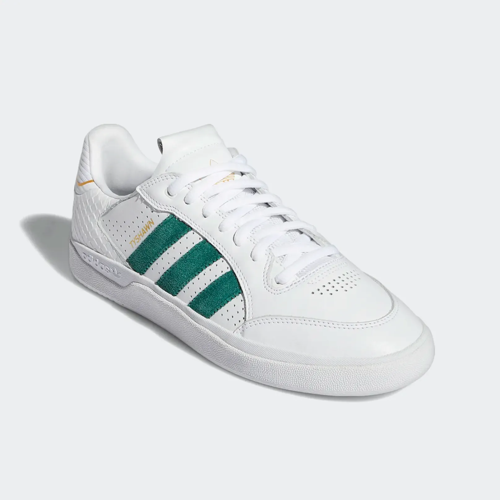 ADIDAS TYSHAWN LOW FLAT WHITE / COLLEGIATE GREEN / METALLIC GOLD