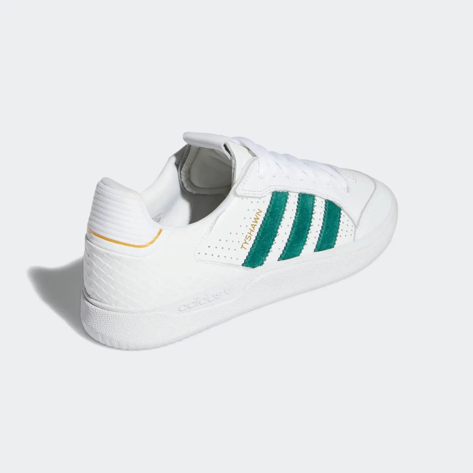 ADIDAS TYSHAWN LOW FLAT WHITE / COLLEGIATE GREEN / METALLIC GOLD