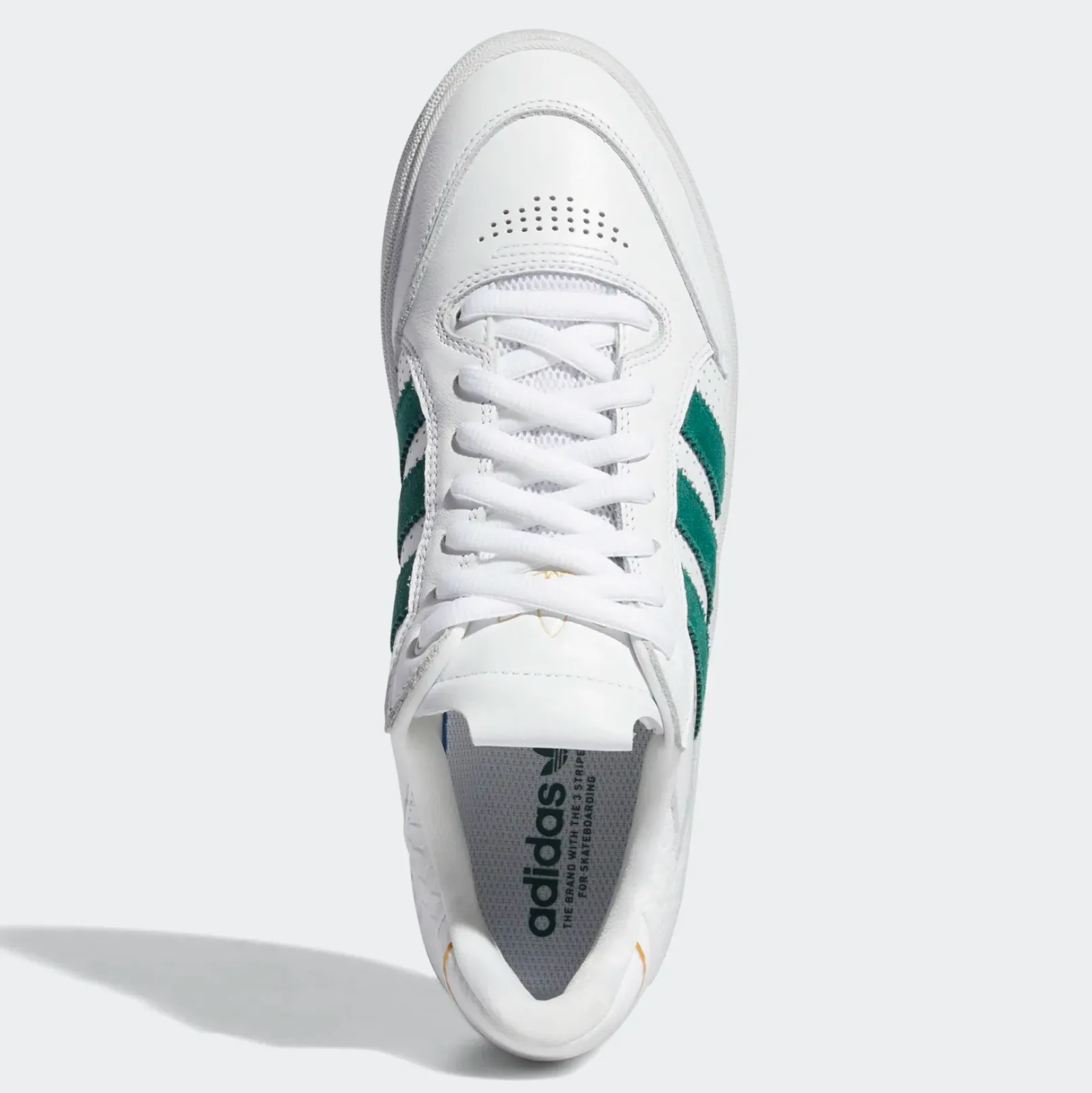 ADIDAS TYSHAWN LOW FLAT WHITE / COLLEGIATE GREEN / METALLIC GOLD