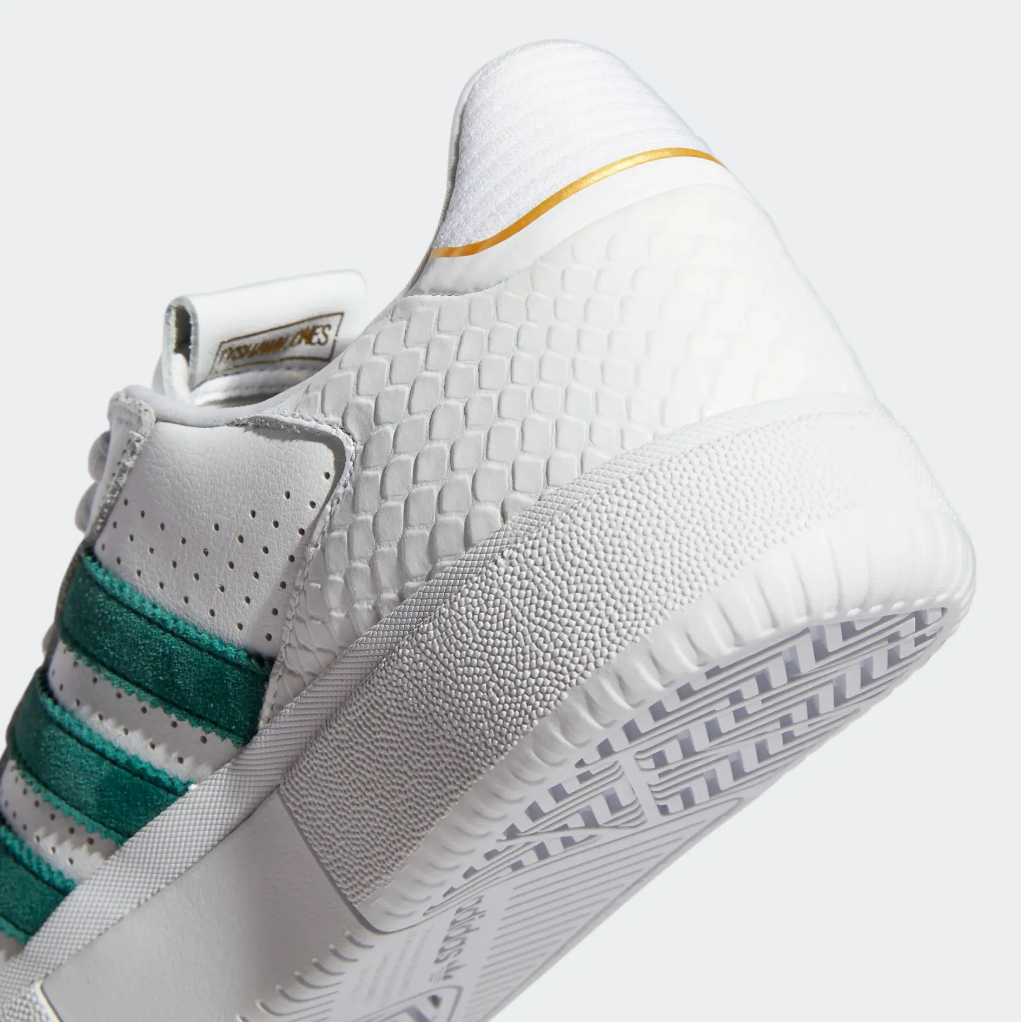 ADIDAS TYSHAWN LOW FLAT WHITE / COLLEGIATE GREEN / METALLIC GOLD