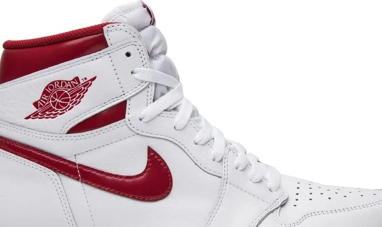 Air Jordan 1 Retro High OG Metallic Red, White