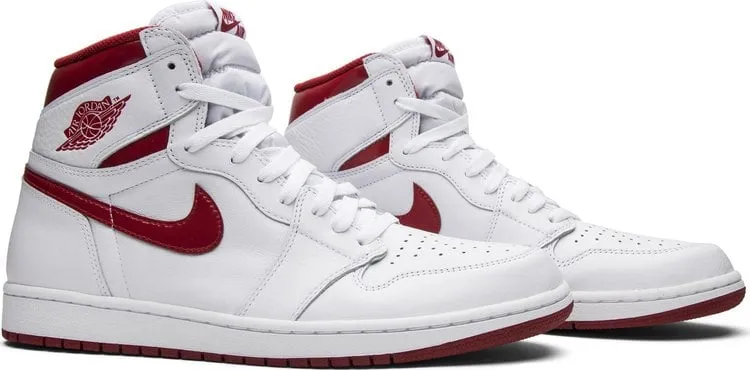 Air Jordan 1 Retro High OG Metallic Red, White