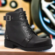 Ankle Boot - Women's Double Zipper Lace up Ankle Boot