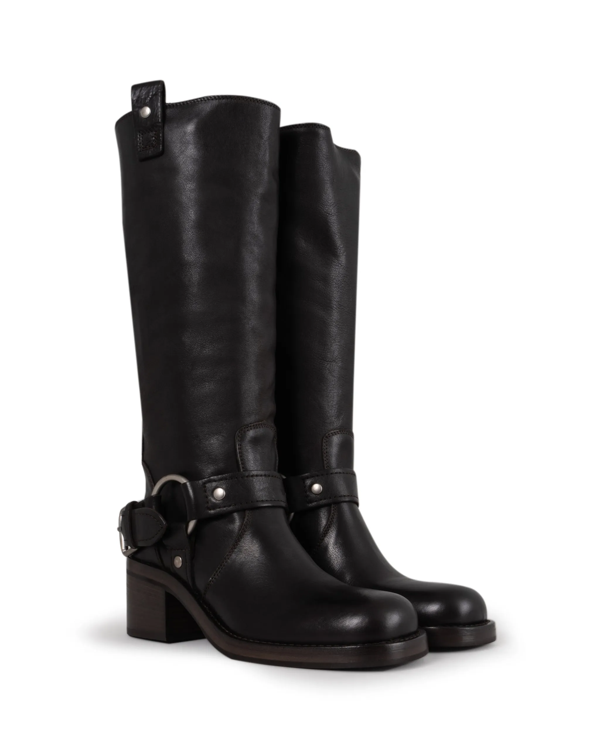 ASH | HIGH LAMB BASS BIKER BOOTS