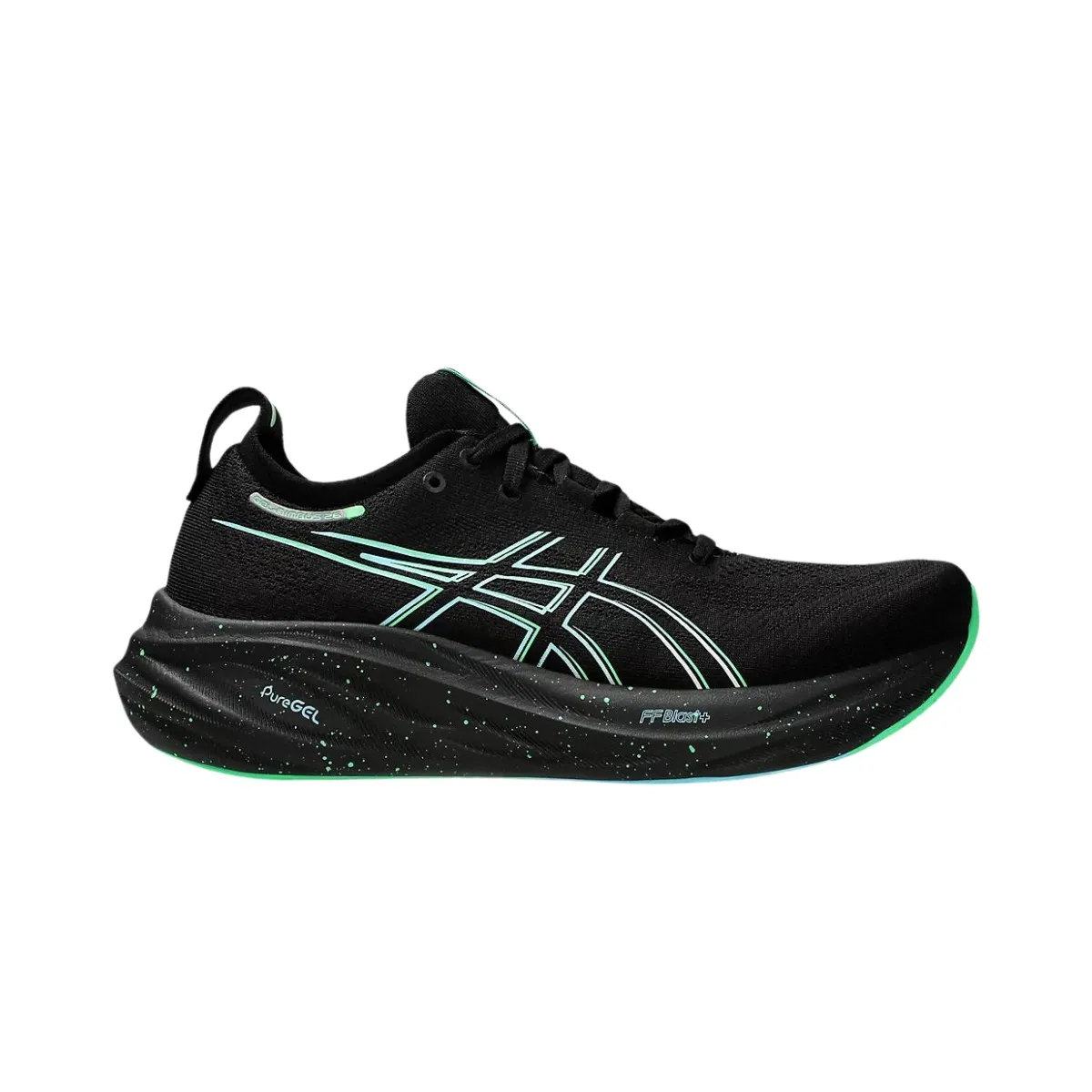 Asics Gel-Nimbus 26 Black Green AW24 Running Shoes