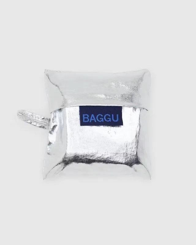 Baby Baggu in Silver Metallic