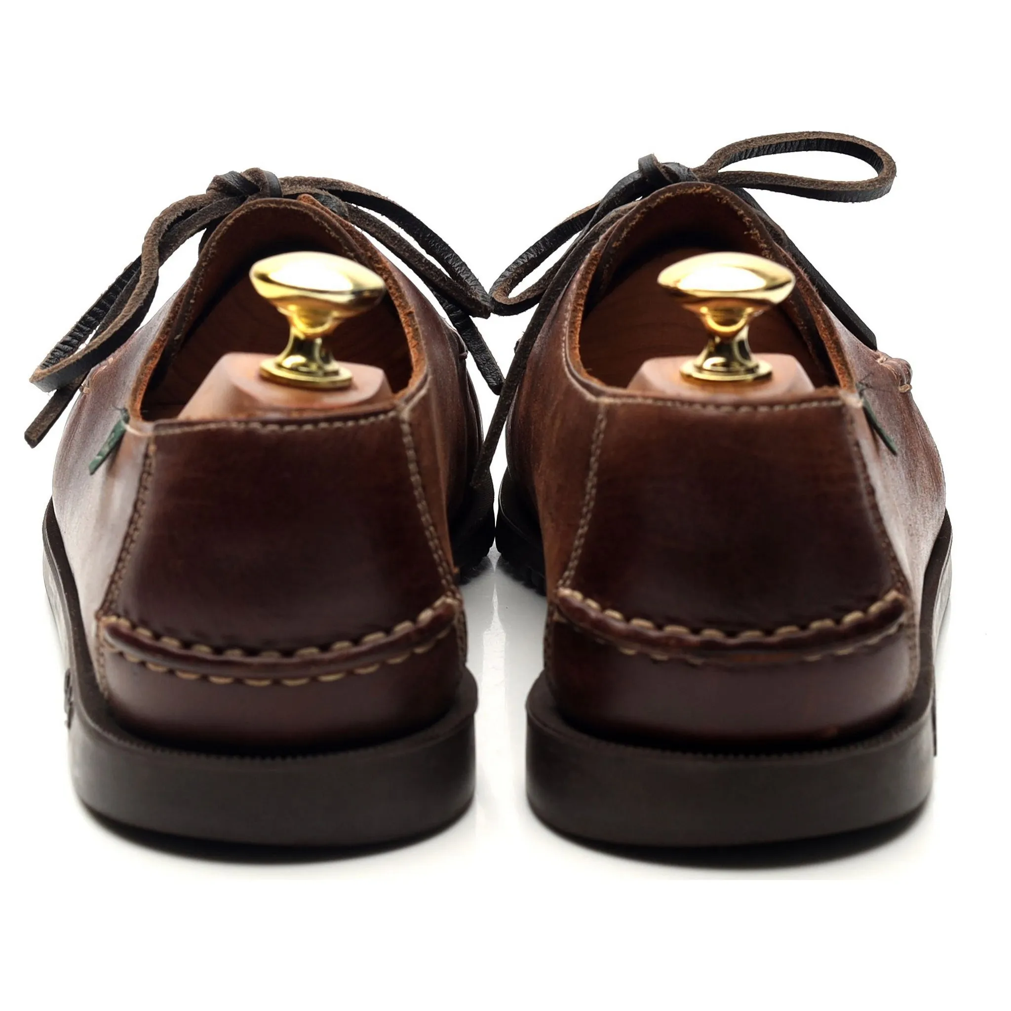 'Barth' Brown Leather Boat Shoes UK 7