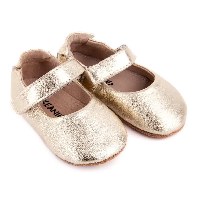 Bella Pre/First Walker Mary Jane Shoes Metallic Gold