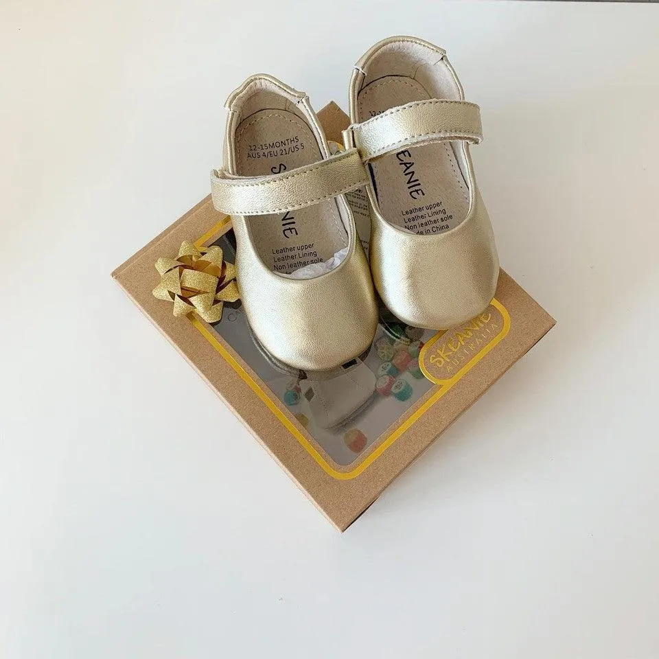 Bella Pre/First Walker Mary Jane Shoes Metallic Gold