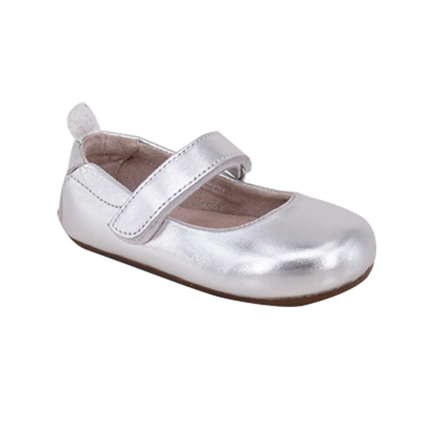 Bella Pre/First Walker Mary Jane Shoes Metallic Silver