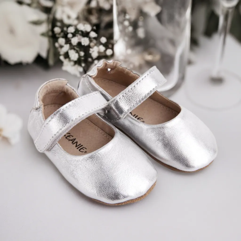 Bella Pre/First Walker Mary Jane Shoes Metallic Silver