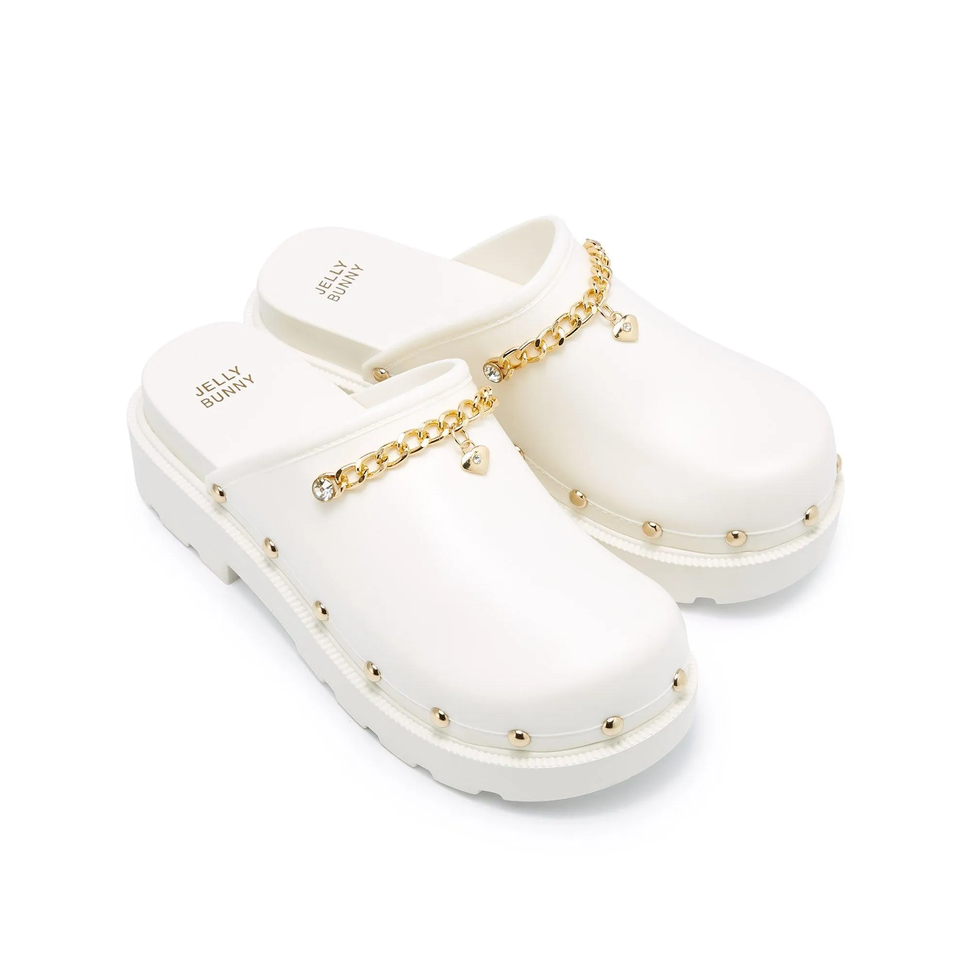 Benedetto Heart Lock Shoes White