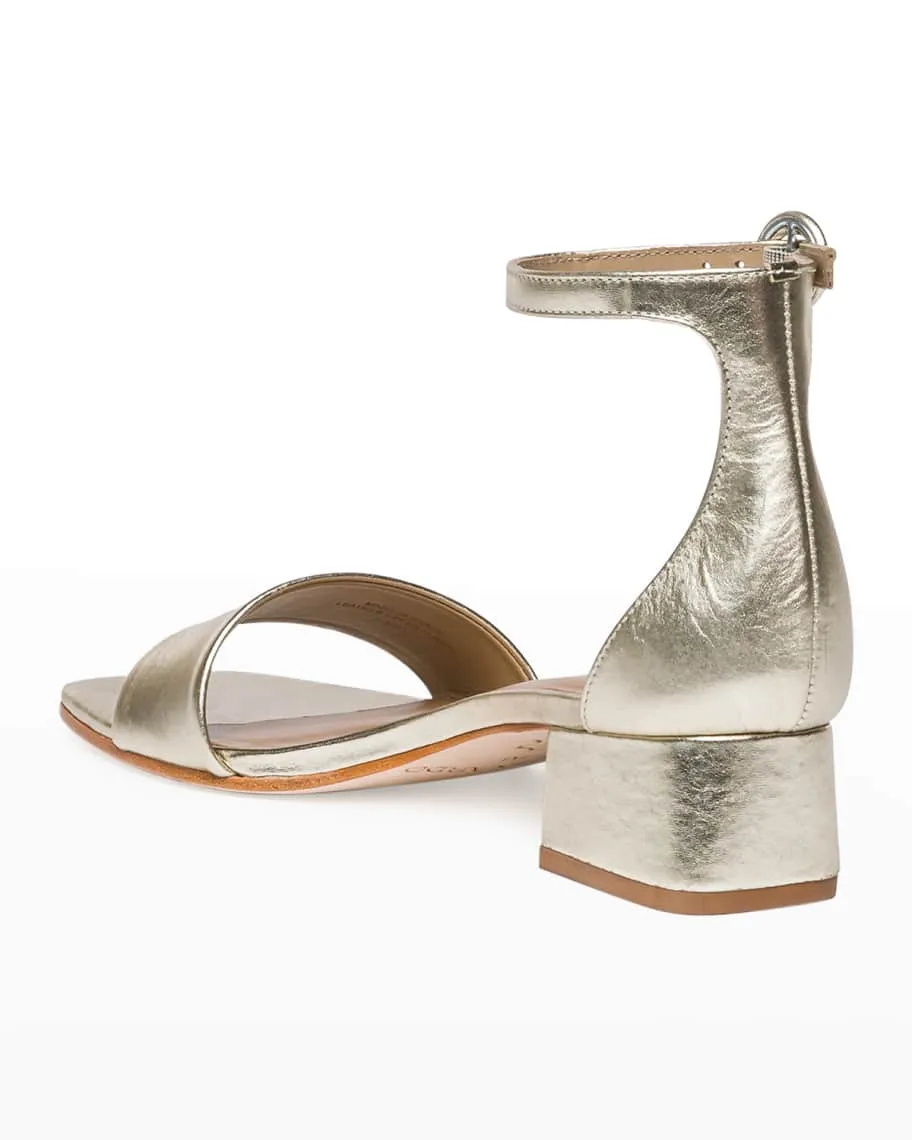 Bernardo Jalena Metallic Ankle Sandals