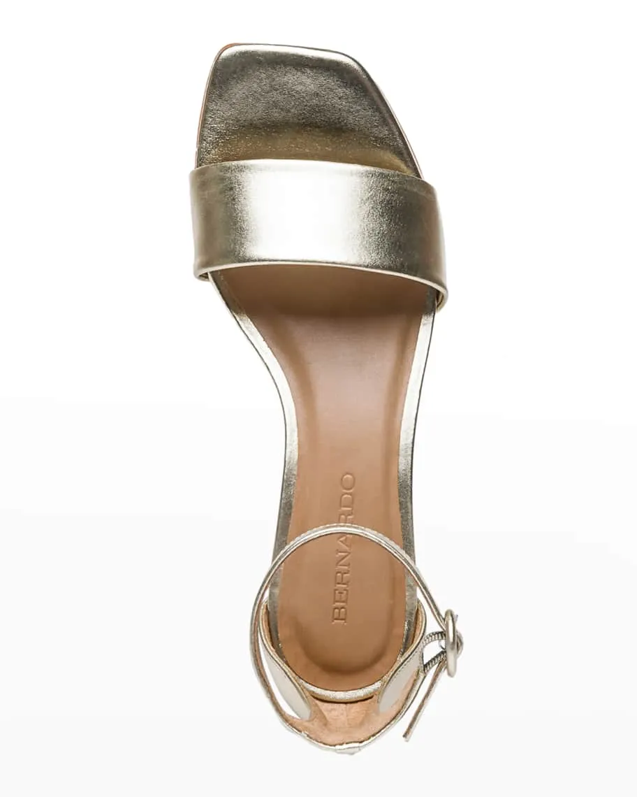 Bernardo Jalena Metallic Ankle Sandals