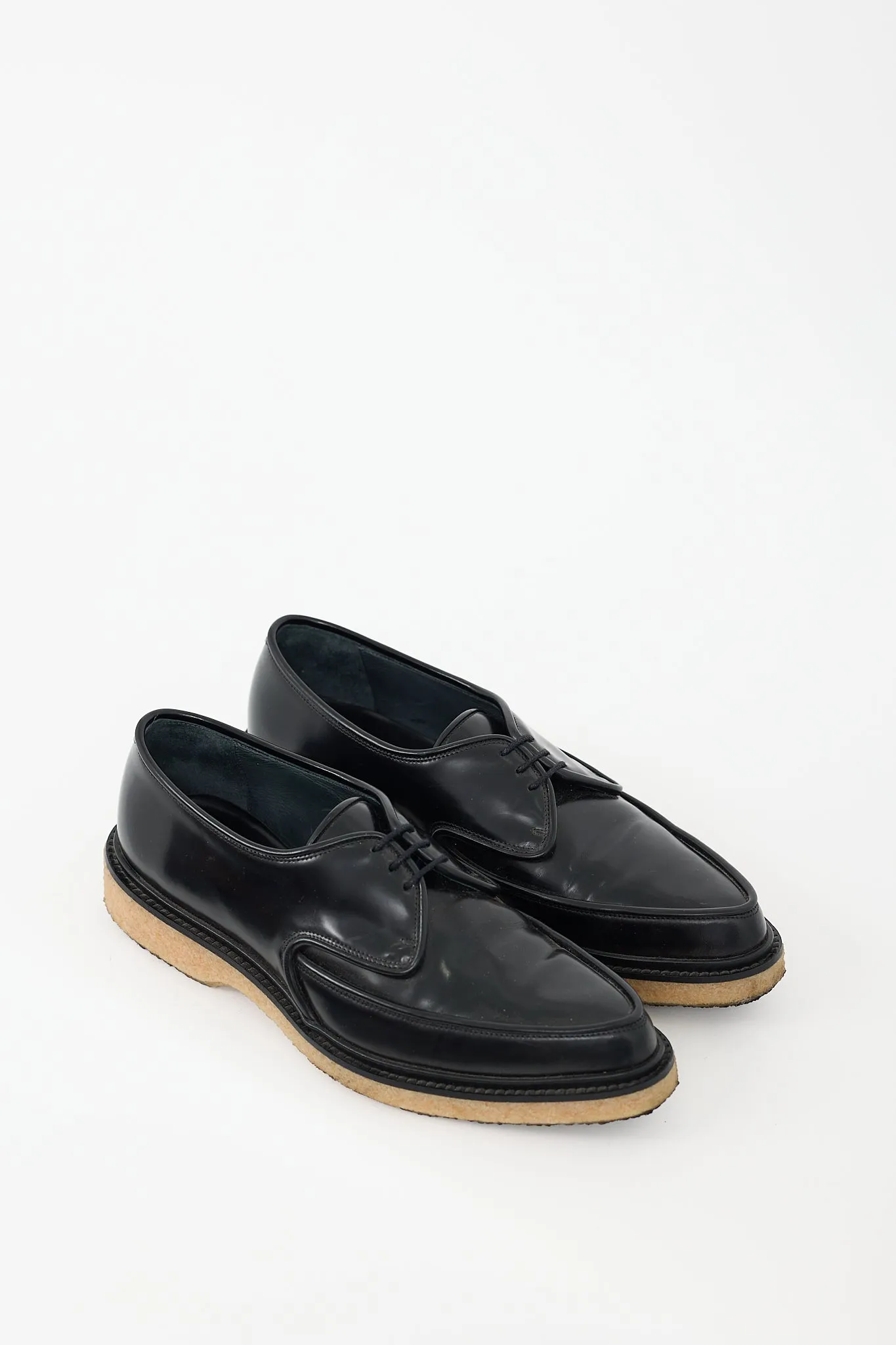 Black Patent Leather Pointed Toe Derby