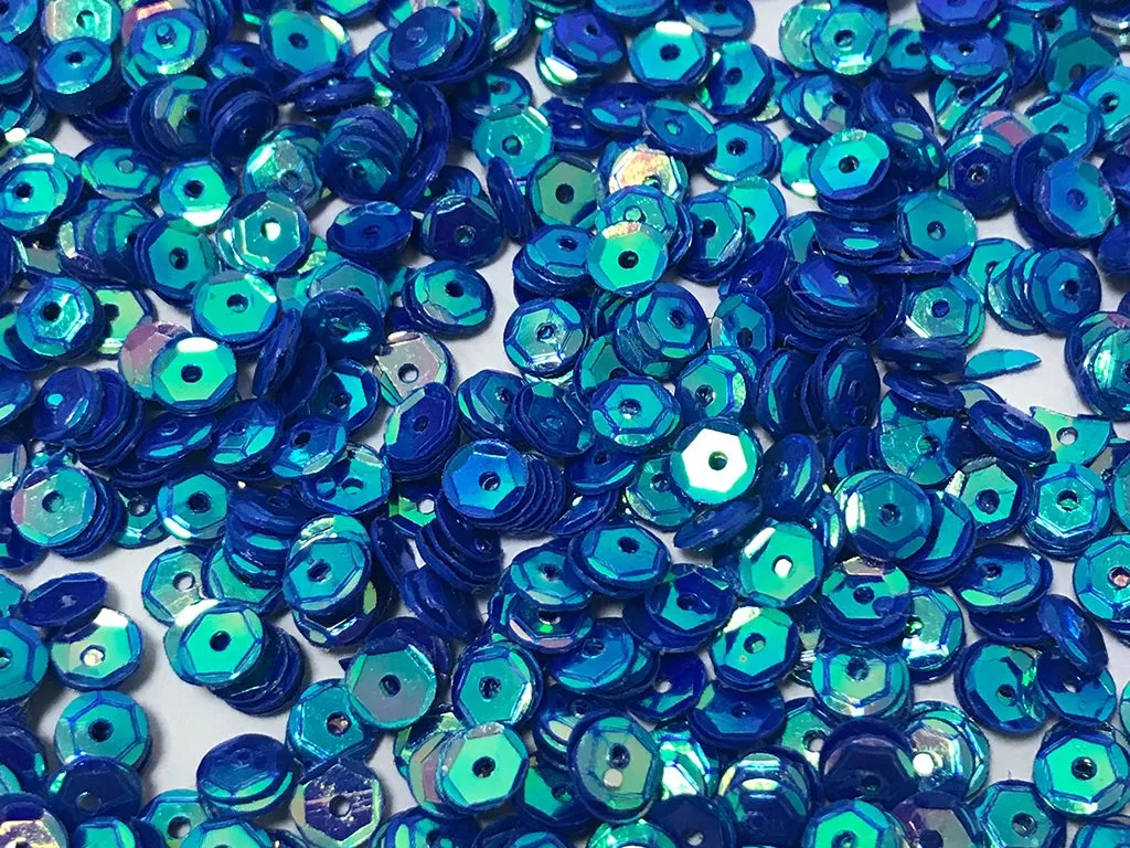 Blue Metallic Round Circular Plastic Sequins(Wholesale)