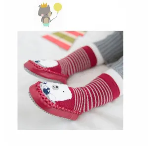 Boy Girl Socks Soft Bottom Non-Slip With Rubber Soles