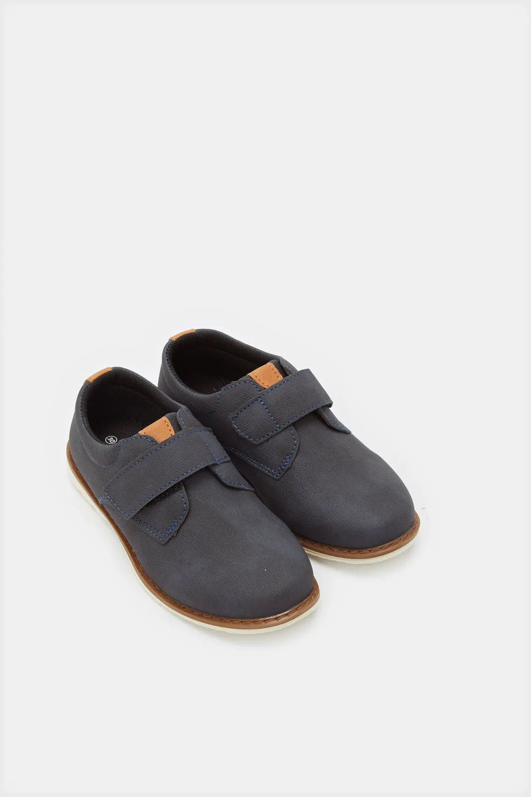 Boys Navy Derby Shoes