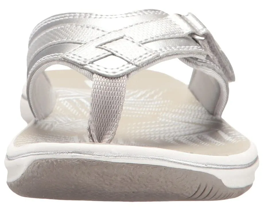 Breeze Sea Clarks Sandals, Metallic Silver