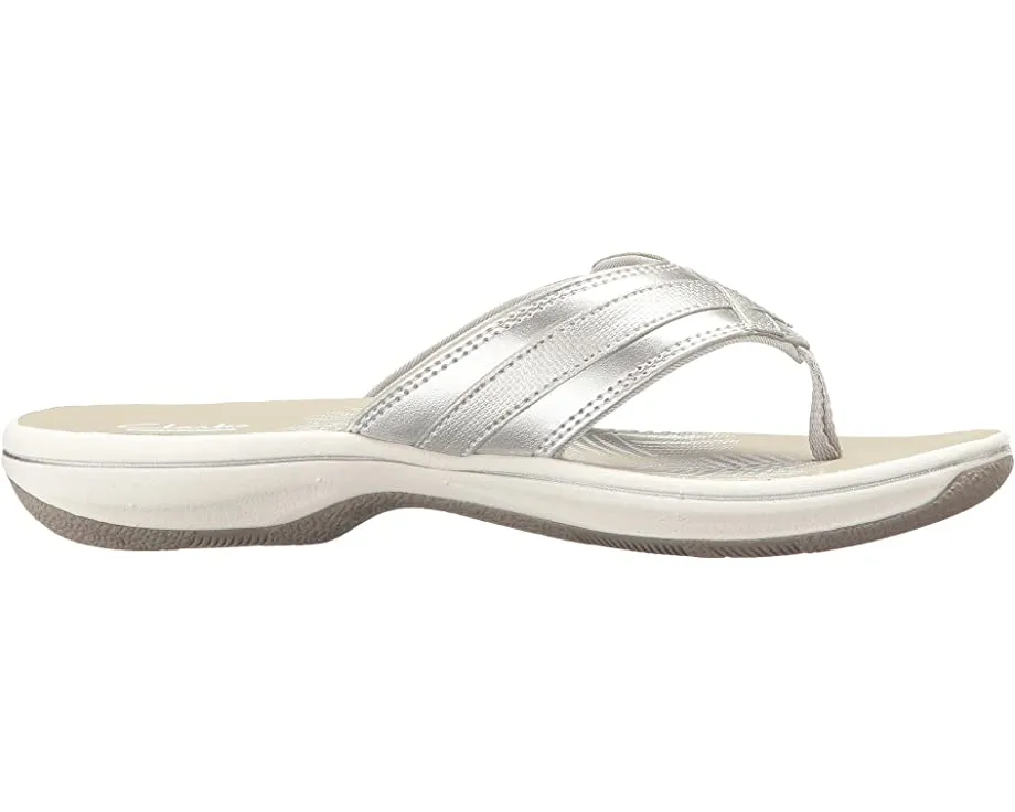 Breeze Sea Clarks Sandals, Metallic Silver