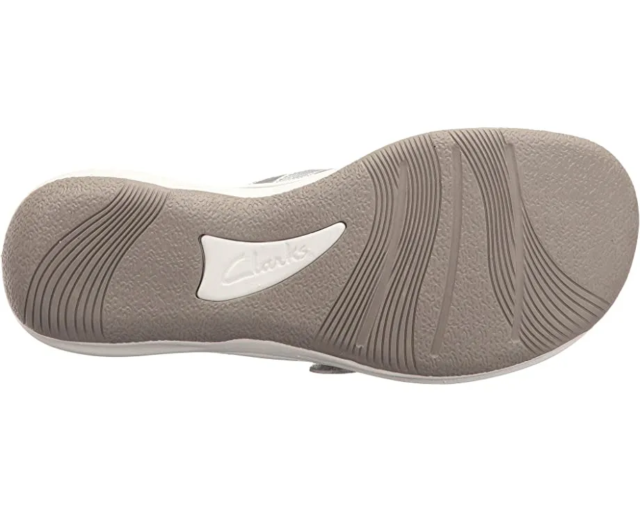 Breeze Sea Clarks Sandals, Metallic Silver