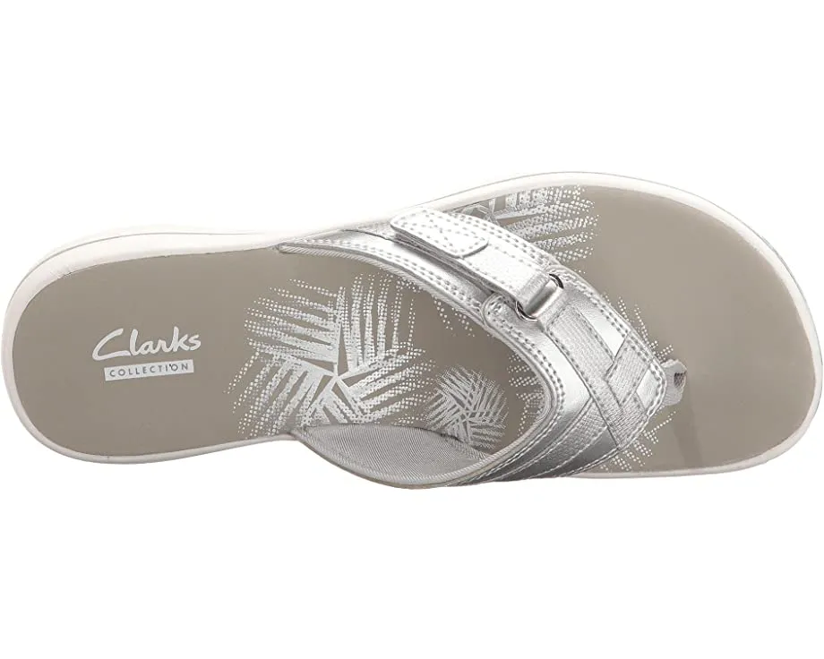 Breeze Sea Clarks Sandals, Metallic Silver