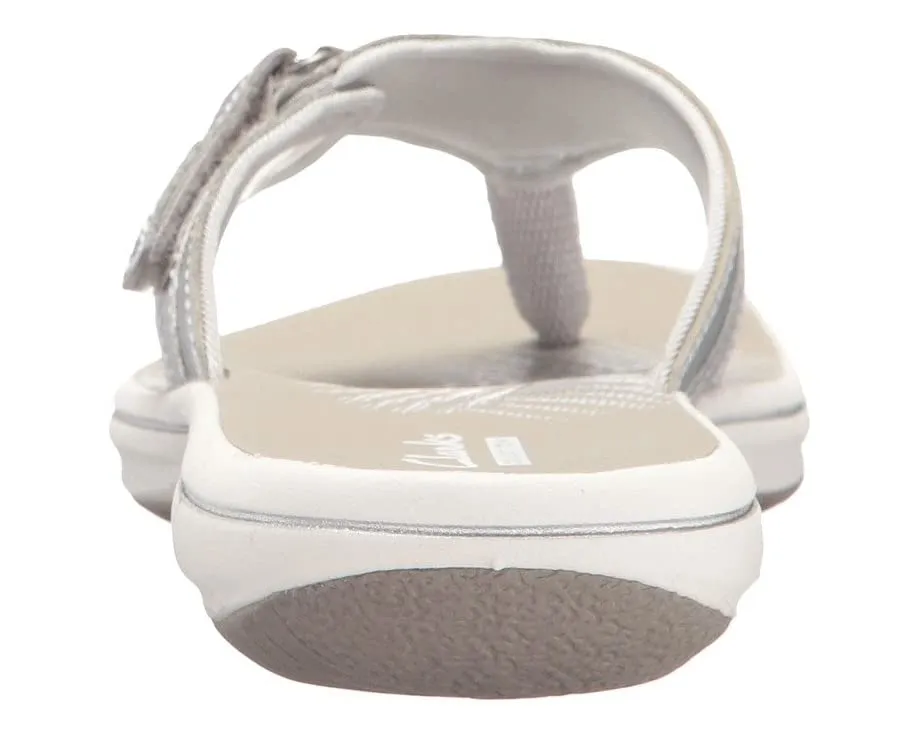 Breeze Sea Clarks Sandals, Metallic Silver