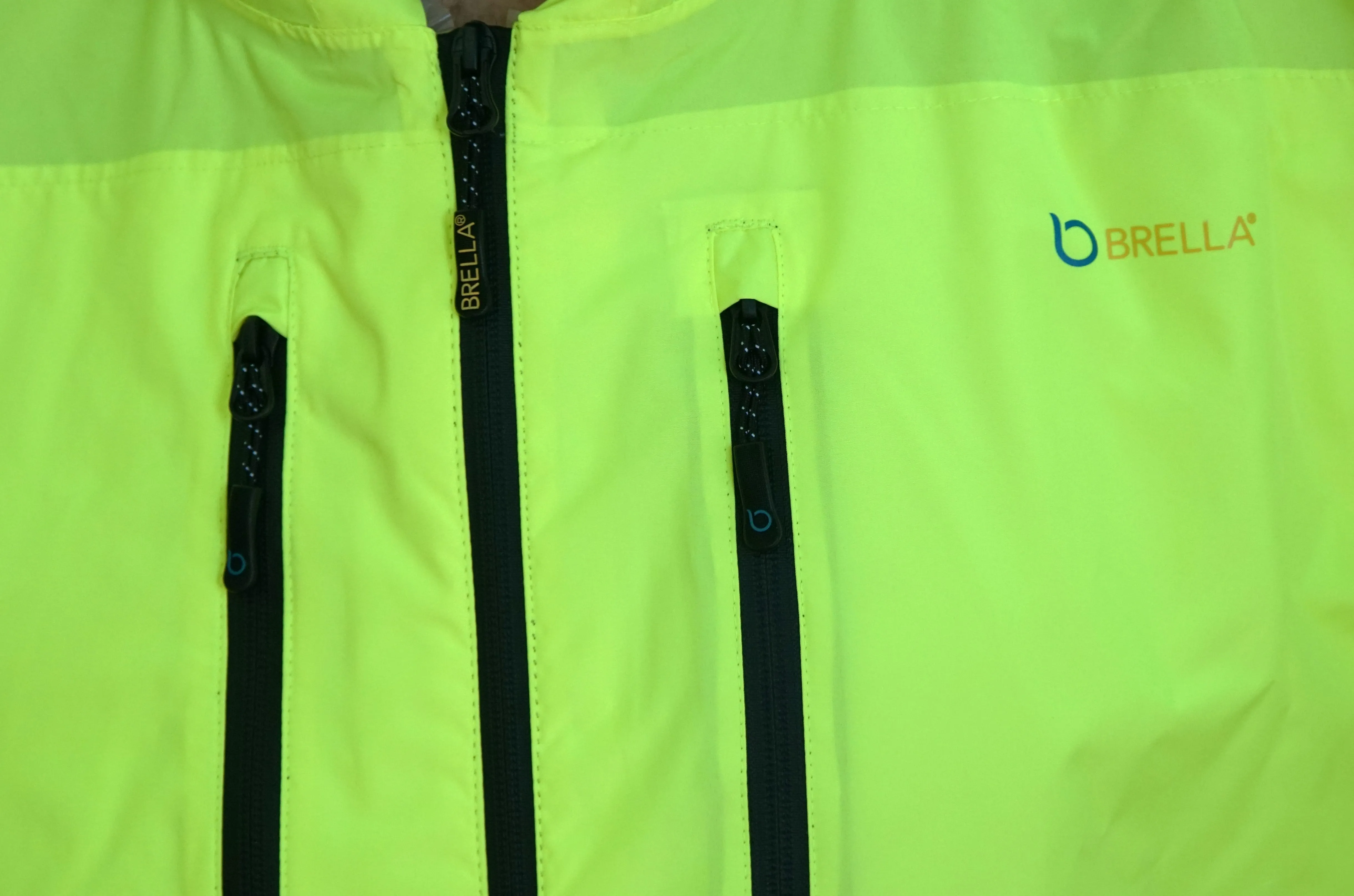 Brella 2020 Lime Green Unisex Hybrid Rain jacket w/ Reflective Strips