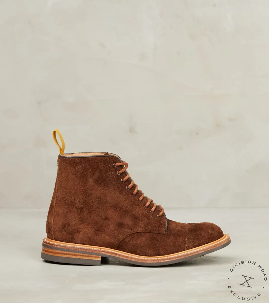 Brett Derby Boot - 4497 - Dainite - CF Stead Polo Brown Oiled Desert Oasis Suede