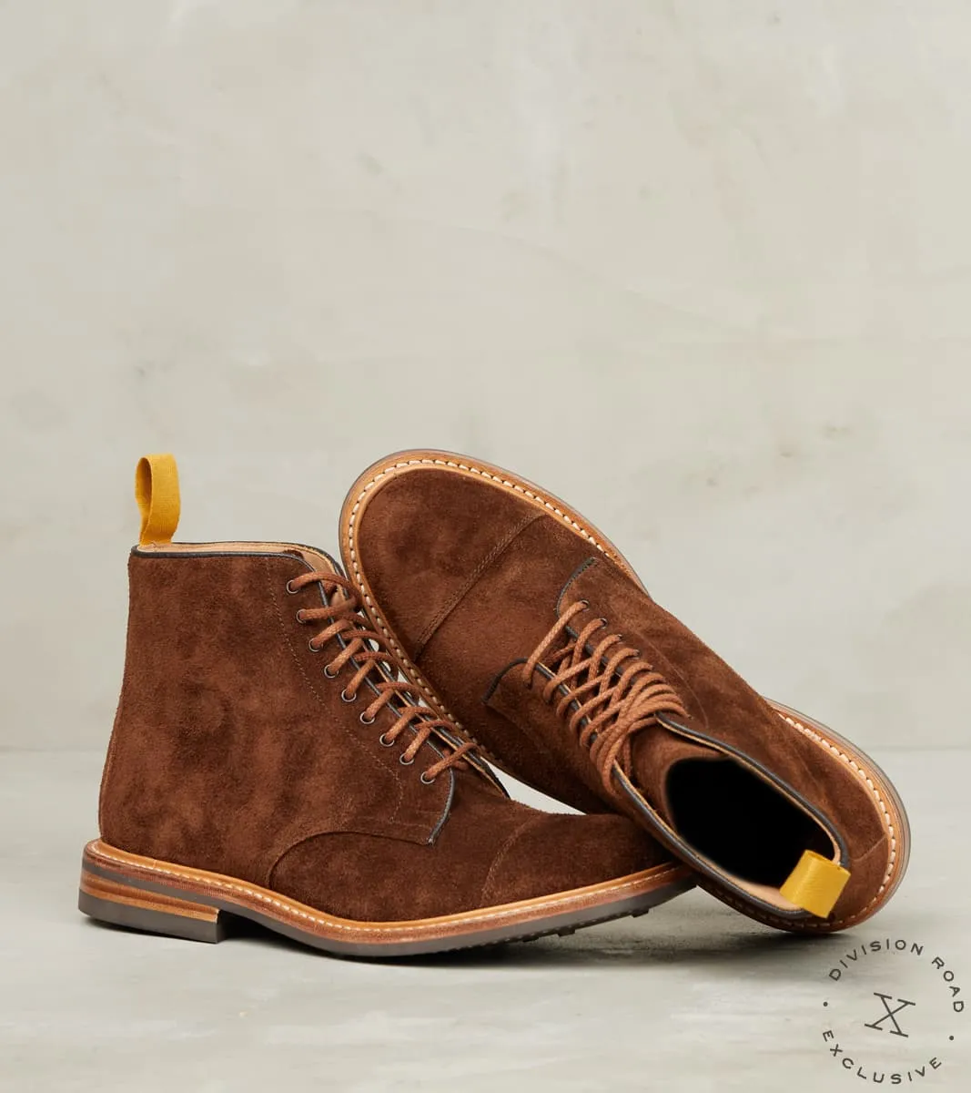 Brett Derby Boot - 4497 - Dainite - CF Stead Polo Brown Oiled Desert Oasis Suede