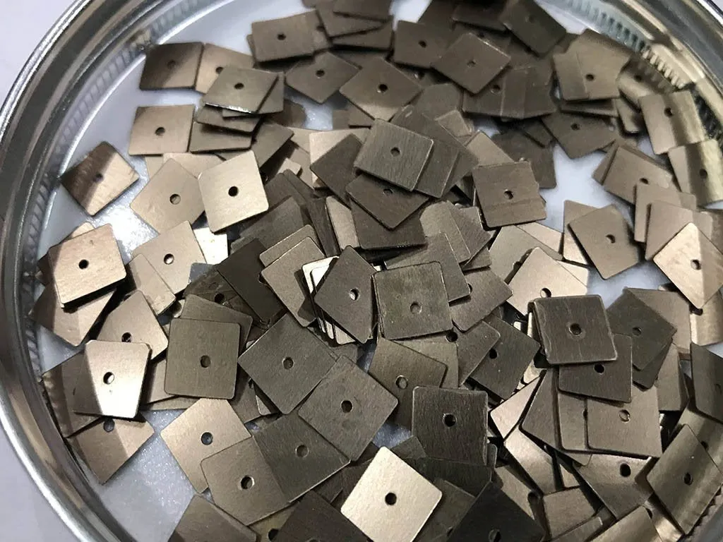 Brown Metallic Square Plastic Sequins