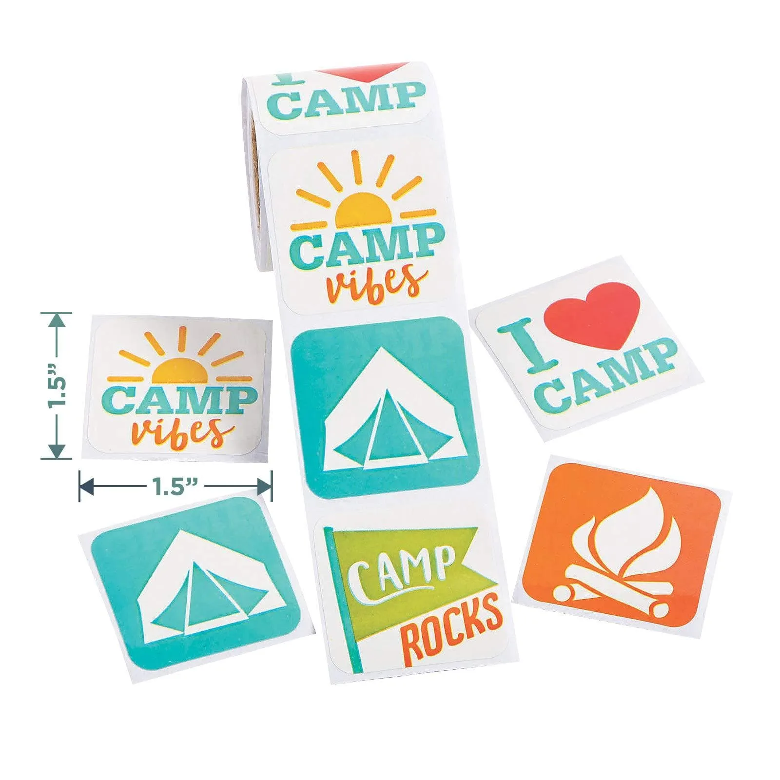 Camp Out Party Favors - Camping Theme Goody Bags, Slap Bracelets, Stickers, and Tattoos for 12 Guests