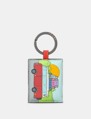 Camper Van Leather Keyring