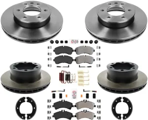 Carbon Fleet Duty Disc Rotors & Pads For Sprinter 3500 2007-16 Dual Rear Wheel