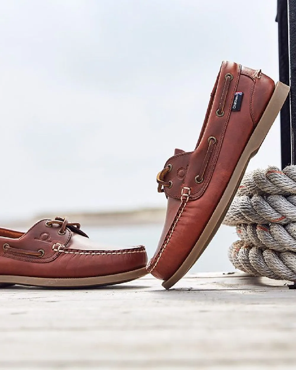 Chatham Mens The Deck II G2 Premium Leather Boat Shoes