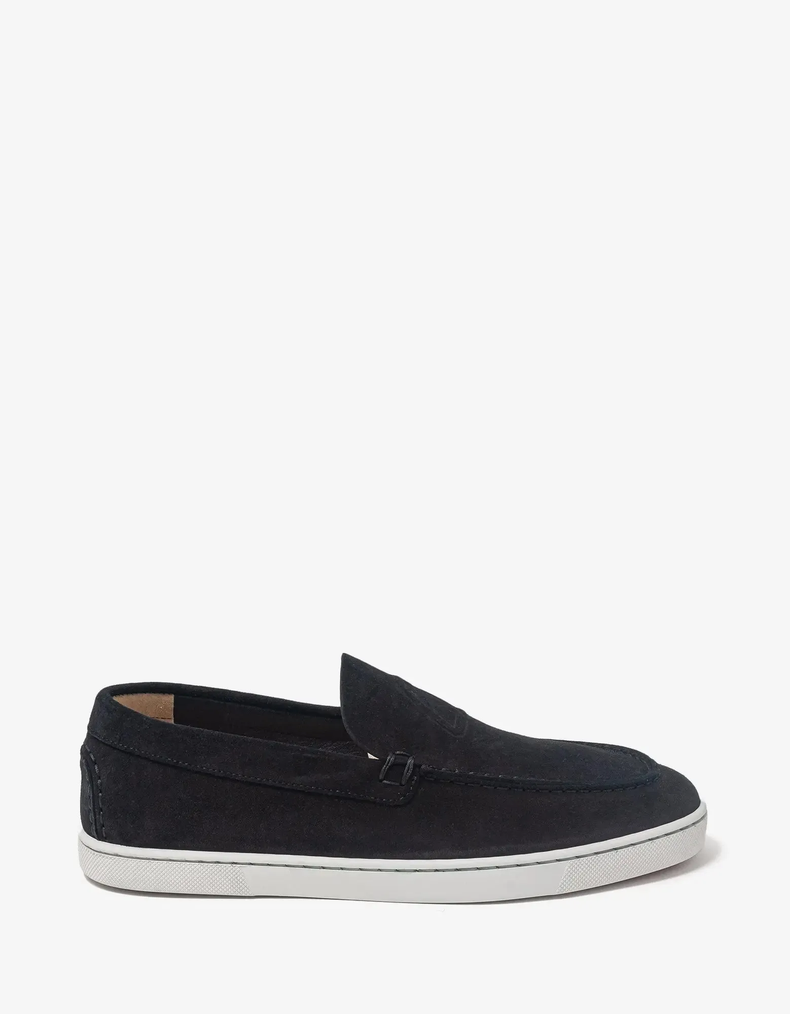 Christian Louboutin Varsiboat Black Suede Boat Shoes -