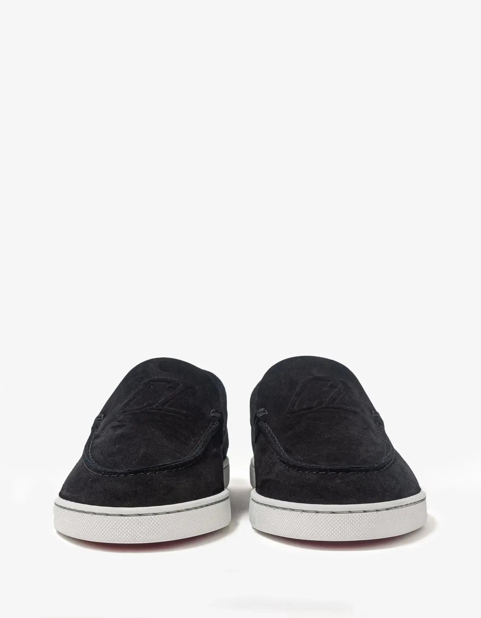 Christian Louboutin Varsiboat Black Suede Boat Shoes -