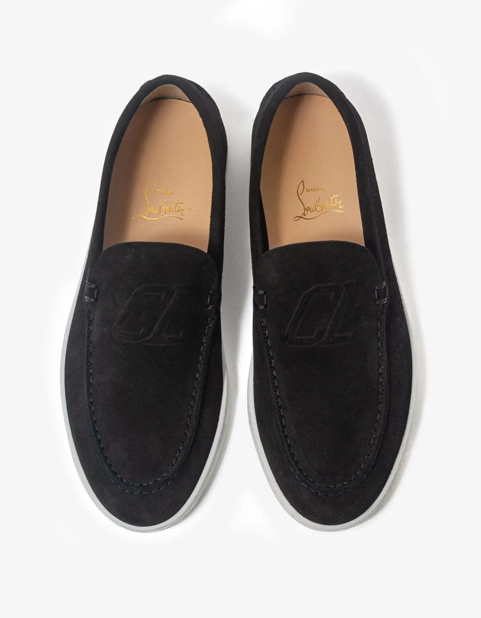 Christian Louboutin Varsiboat Black Suede Boat Shoes -