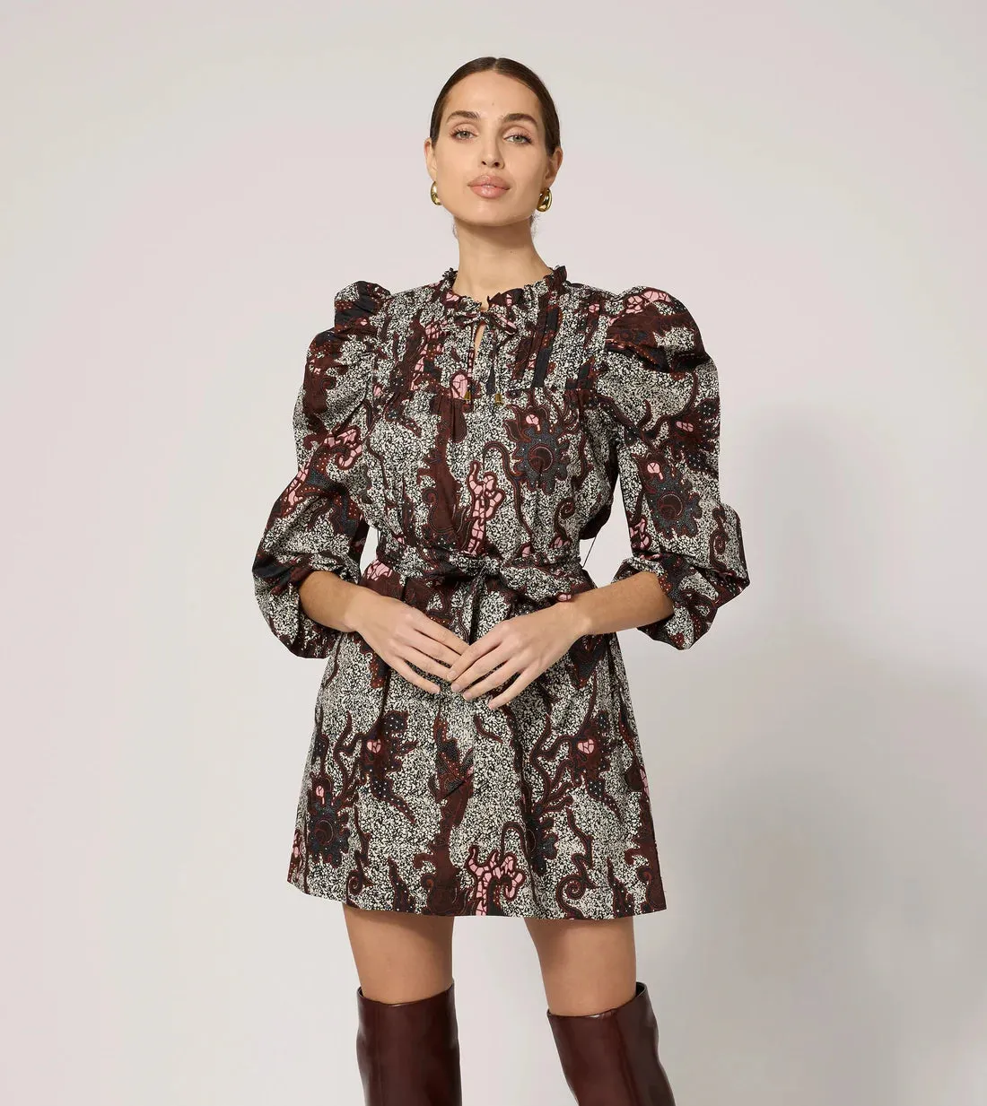 CLE Castello Print Ivana Mini Dress