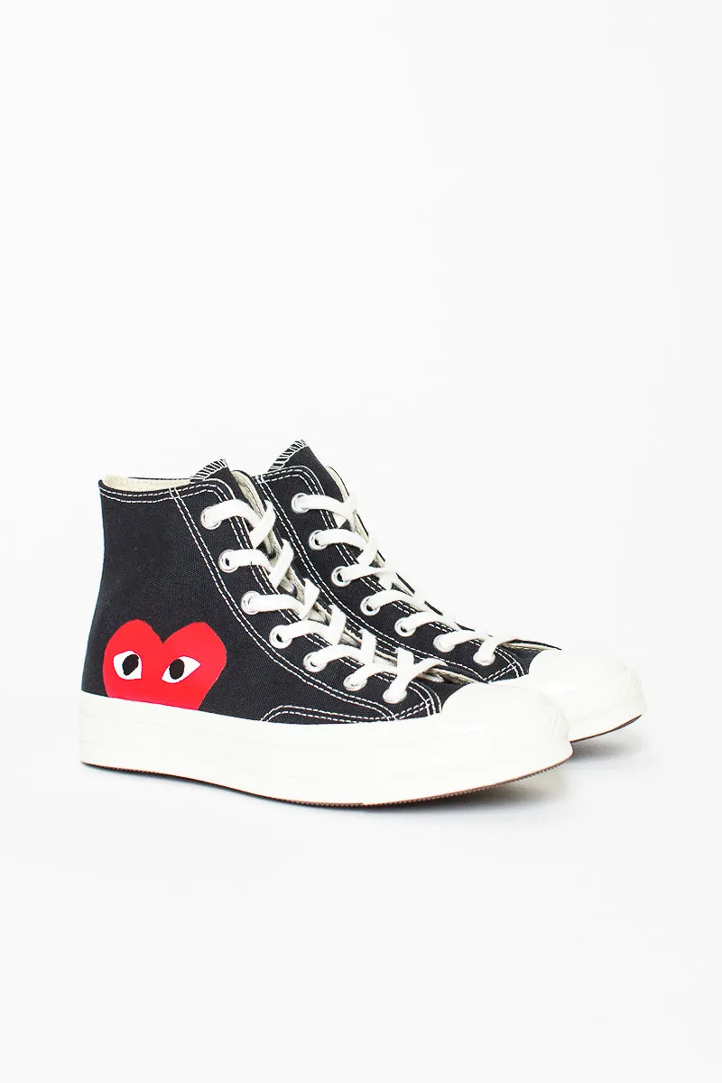 Comme Des Garçons PLAY X Chuck Taylors 1970's Hi Ox Black