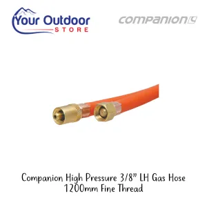 Companion High Pressure Gas Hose 3/8in BSP LH - Fine Thread