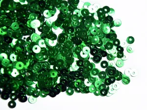 Dark Green Metallic Circular Plastic Sequins