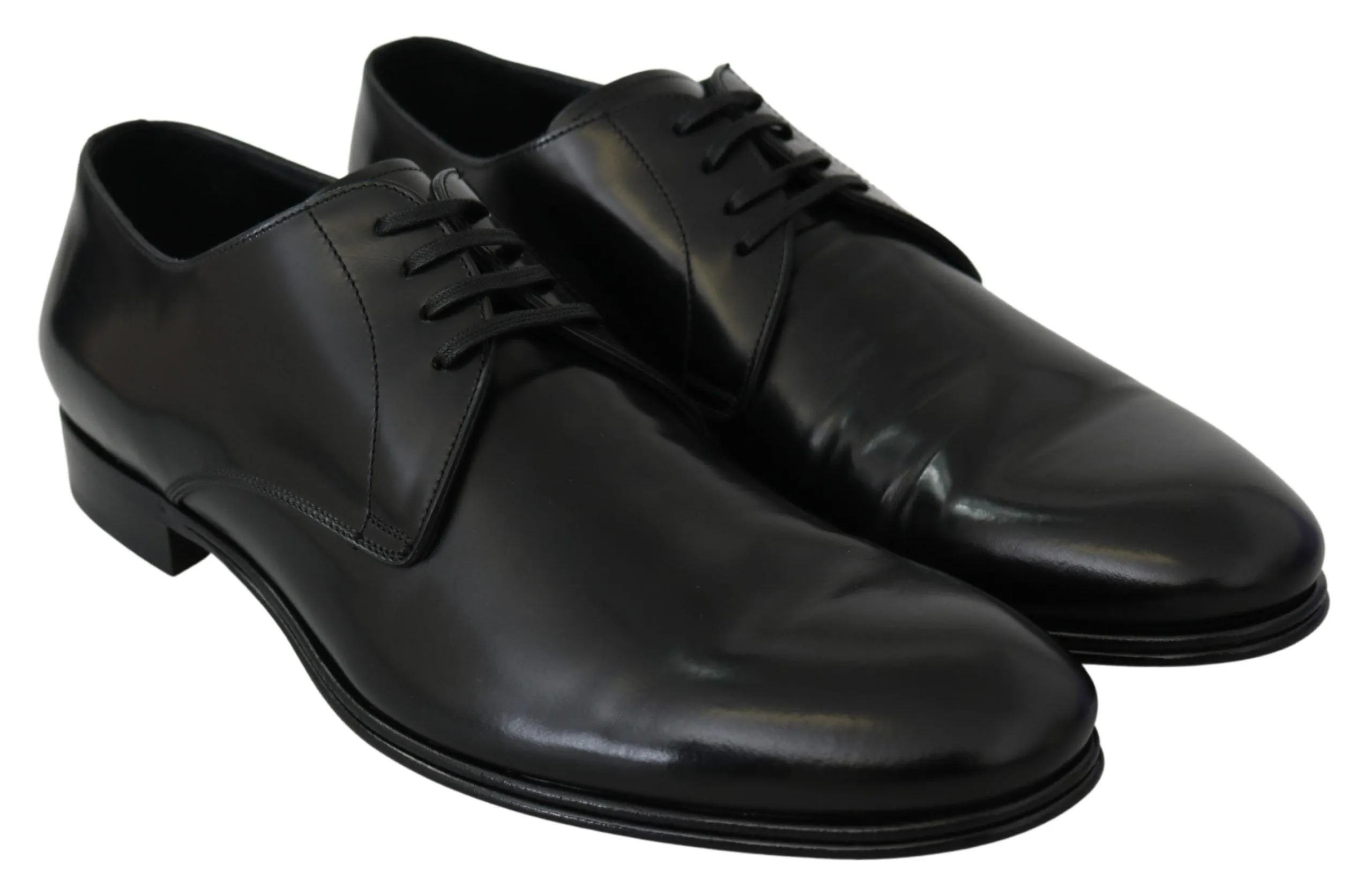 Dolce & Gabbana Derby Napoli Black Leather Dress Formal Shoes