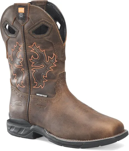 'Double H' Men's 11" Phantom Rider Redeemer MetGuard EH WP Square Comp Toe - Brown