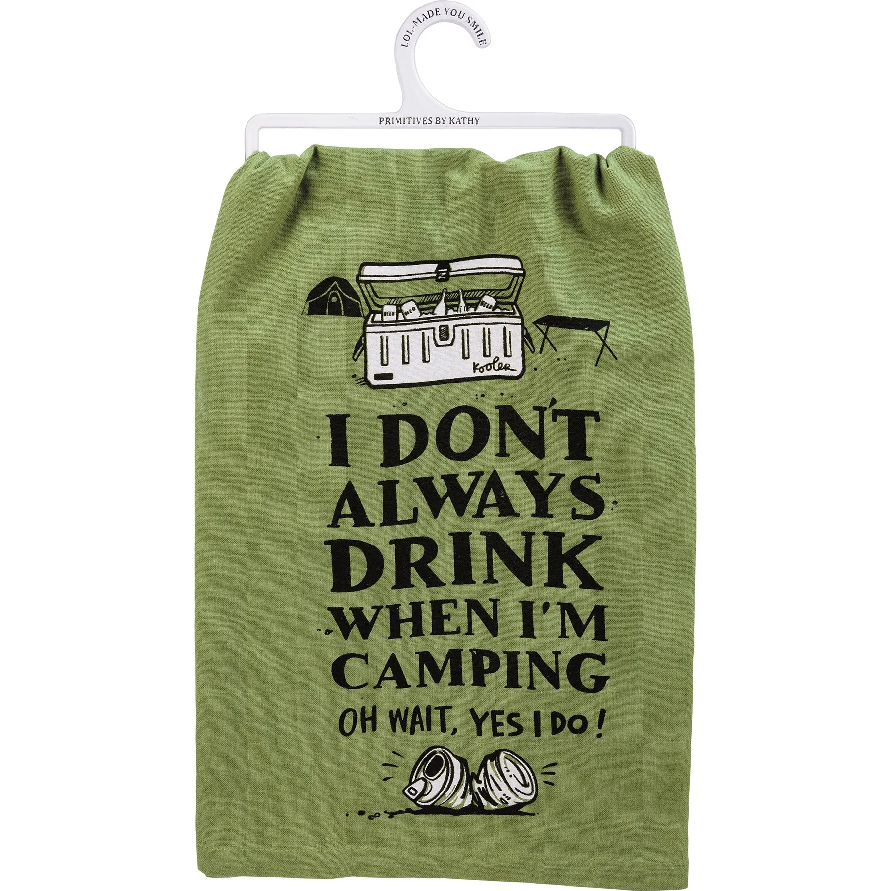 Drink When Camping Yes I Do Kitchen Towel